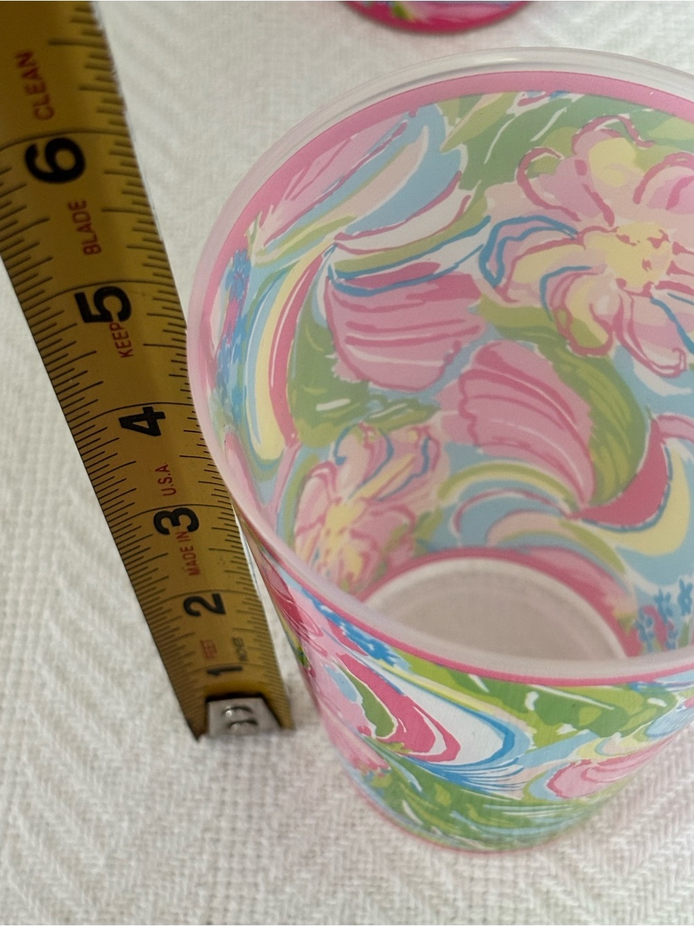10 Lilly Pulitzer Pink Green Blue Floral Plastic Tumblers (Set) - Picture 5 of 7